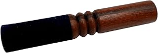 Tibetan Singing Bowl Mallet Suede Wooden Striker Leather Wrapped Meditation Mallet Sound Bowl Stick Buddha Musical Instruments for Buddhist Meditation Yoga Chime (Black and Brown)