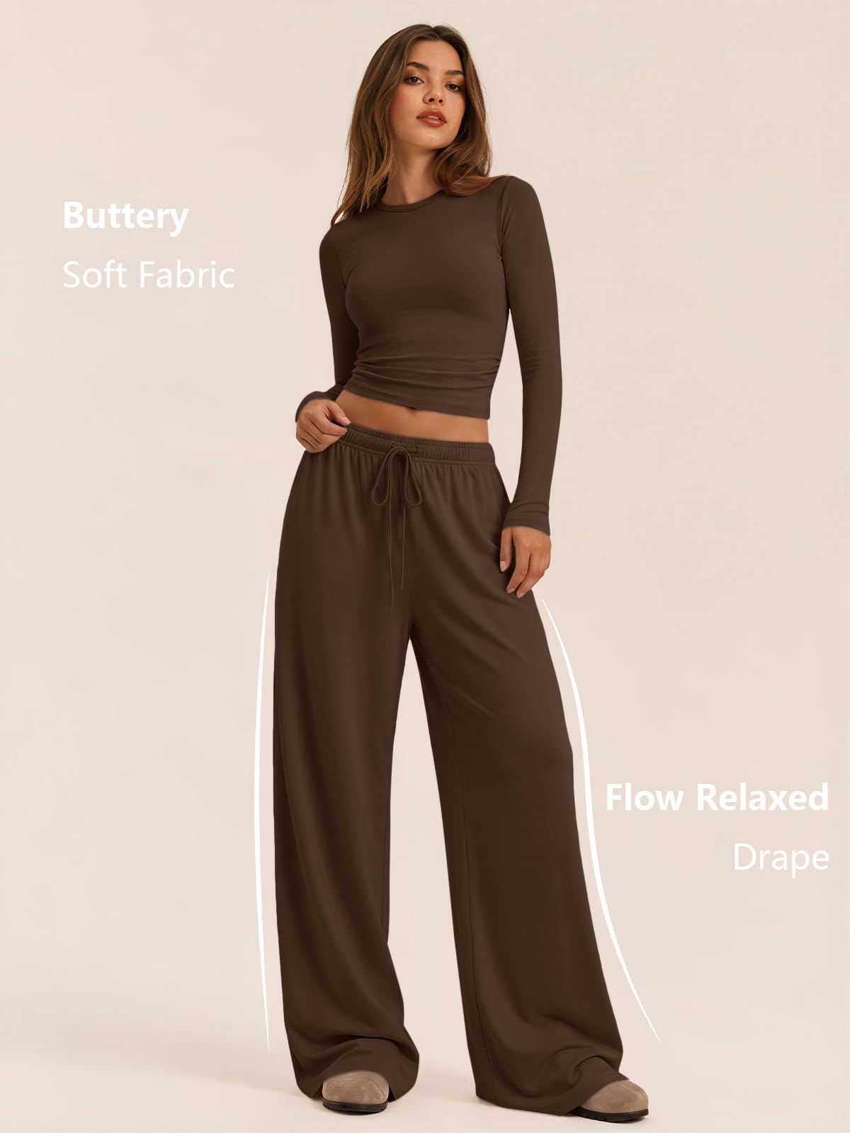 Trendy Queen Women's 2 Piece 2026 Fall Fashion Lounge Set with Pockets view 2