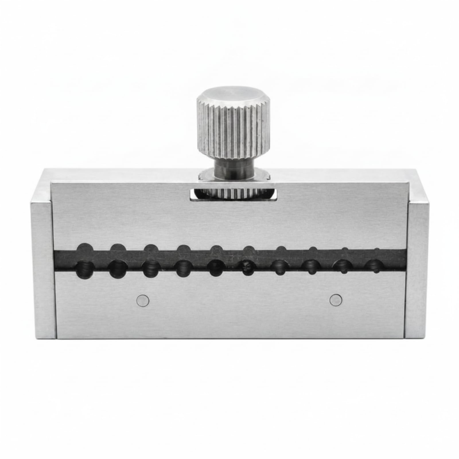 LRXFPIYF Reparador de Engranajes de Reloj Herramienta Relojería Bloque Soporte Ajustable de Precisión de Acero con Cuerpo Rectangular Cepillado Adecuado para Relojeros Talleres Bricolaje