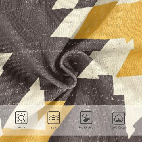 Retro Yellow and Black Houndstooth Baby Boys Soft Kids Underwear Breathable Children Panties3