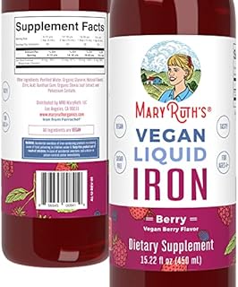 Iron Supplement for Women Men & Kids | Liquid Iron Supplement for Women Men & Kids | Iron Supplement for Iron Deficiency | Immune Support | Sugar Free | Vegan | Non-GMO | Gluten Free | 15.22 Fl Oz