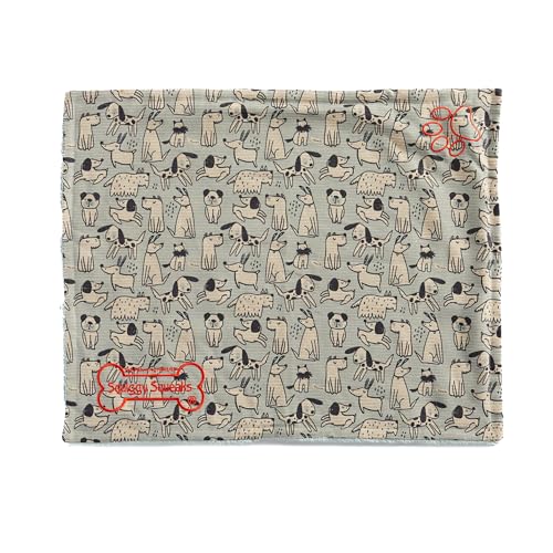 Squiggy Squeaks Sleep and Play Blankets for Dogs and Cats | Ultra Soft, Durable & Machine Washable Pet Blanket and Squeaky Teething Toys for Small Puppy to Medium Dogs | 22