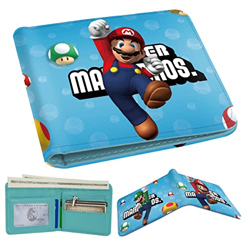 Toyuma Leather Wallet For Boys Wallets For Girls Kids Wallet Cute Kawaii Anime Cool Cartoon Fun Purse Credit Id Card Slim Bifold Small Coin Purses For Teens Boys Minimalist Wallet, Mushroom Maliao #TOP4