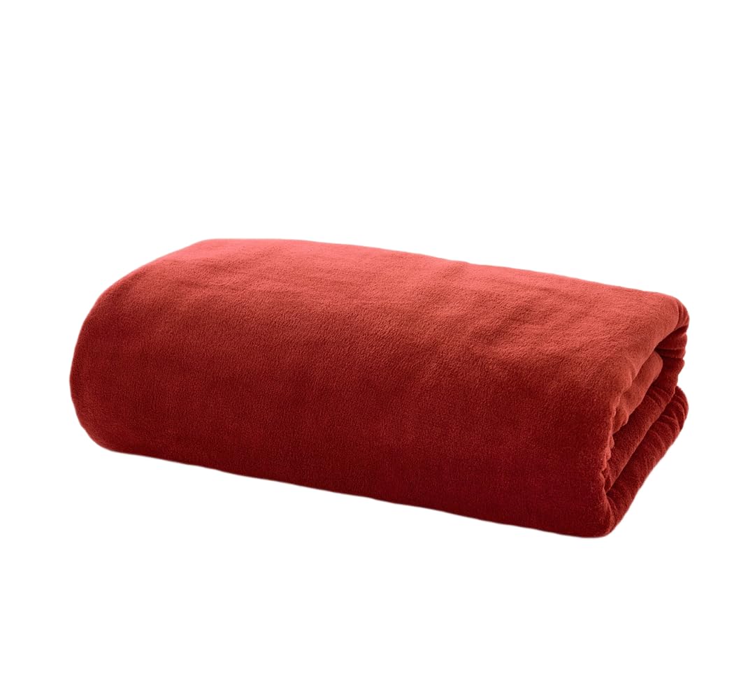 Deyongs Ultra-Soft Plush Throw Blanket - Fleece - 230cm x 270cm - Wine