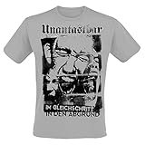 Ärmel: 1/2 Arm Unantastbar Im Gleichschritt T-Shirt, Farbe: Grau, Größe: S