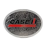 Spec-Cast ZJD 606 Case IH Western Style Logo Enamel Buckle, Silver
