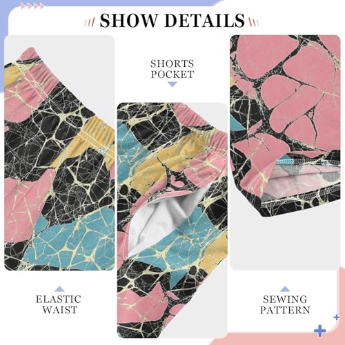 Boys' Pants Pink Blue Black Spiderweb Long Bottoms Jogger Pants Elastic Waist Trousers with Pockets S-XL4