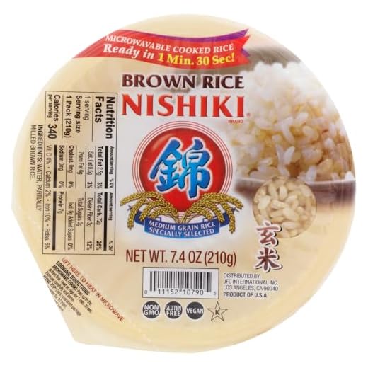 Nishiki Cooked Brown Rice - 210g Pack