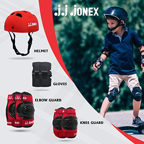 Image of JJ JONEX Protective Set Skating and Cycling Guard Combo Small Red /Full MYC