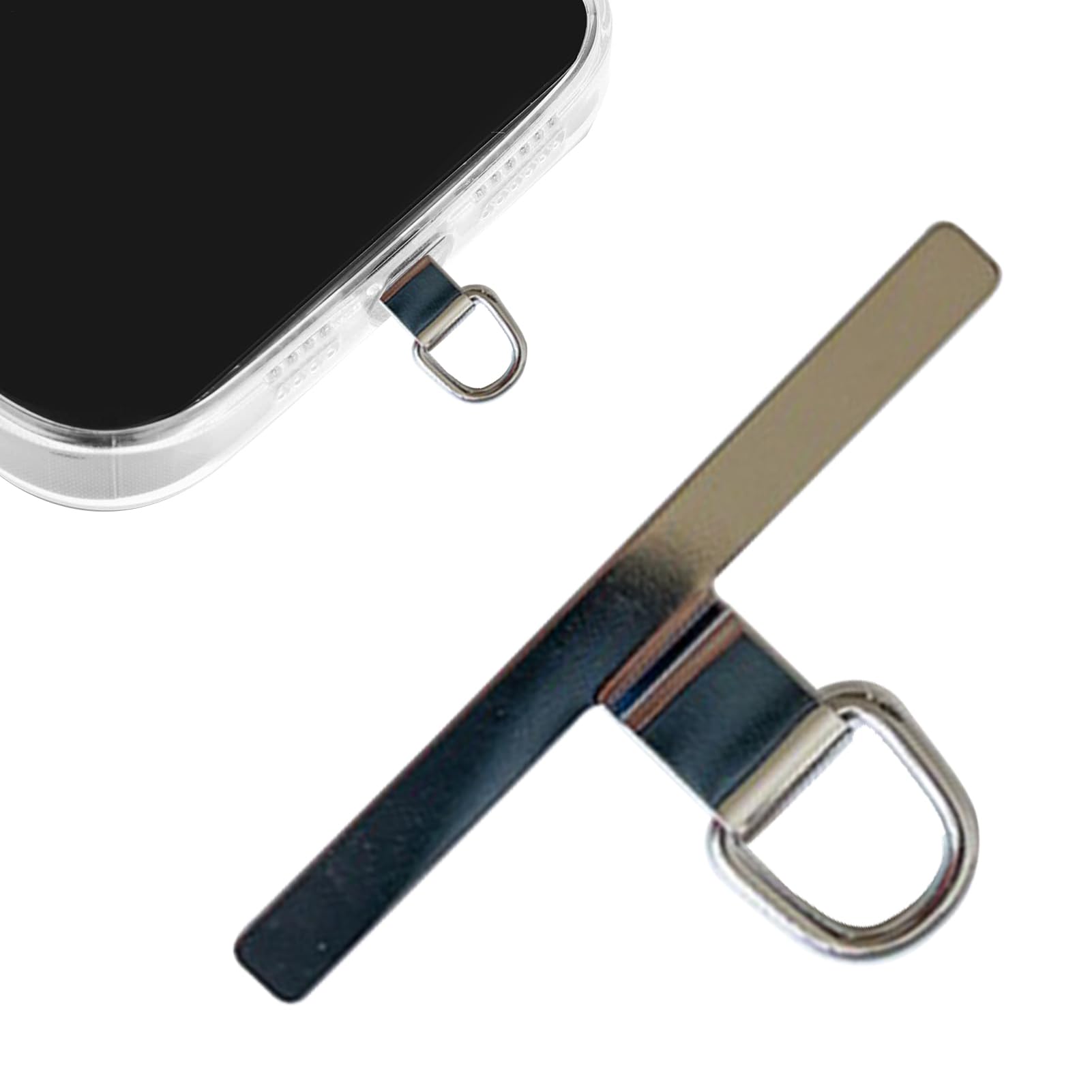 Parche de sujeción para teléfono | Pieza de conexión de seguridad | Almohadilla de sujeción para teléfono inteligente | Accesorio de cordón de metal para teléfono móvil, solución de anclaje para