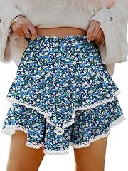 Blue White Floral Black