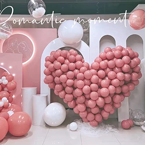 Image of Latex Balloons, 100-Pack Different Sizes 18 12 10 5 Inch Party Balloon Garland Kit (Dusty Pink)