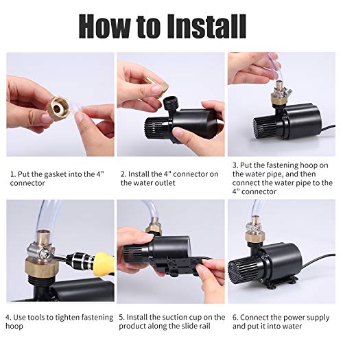 Loijon DECDEAL Bomba de água sem escova Ultra-silenciosa DC12V Micro Bomba de água sem escova Bomba