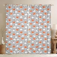 Tende Oscuranti Per Camera Da Letto, 213,4 Cm Lunghezza, Set Da 2 Pannelli, Motivo Spaziale Con Razzo E Astronave, Blocco UV 80%, Isolamento Termico