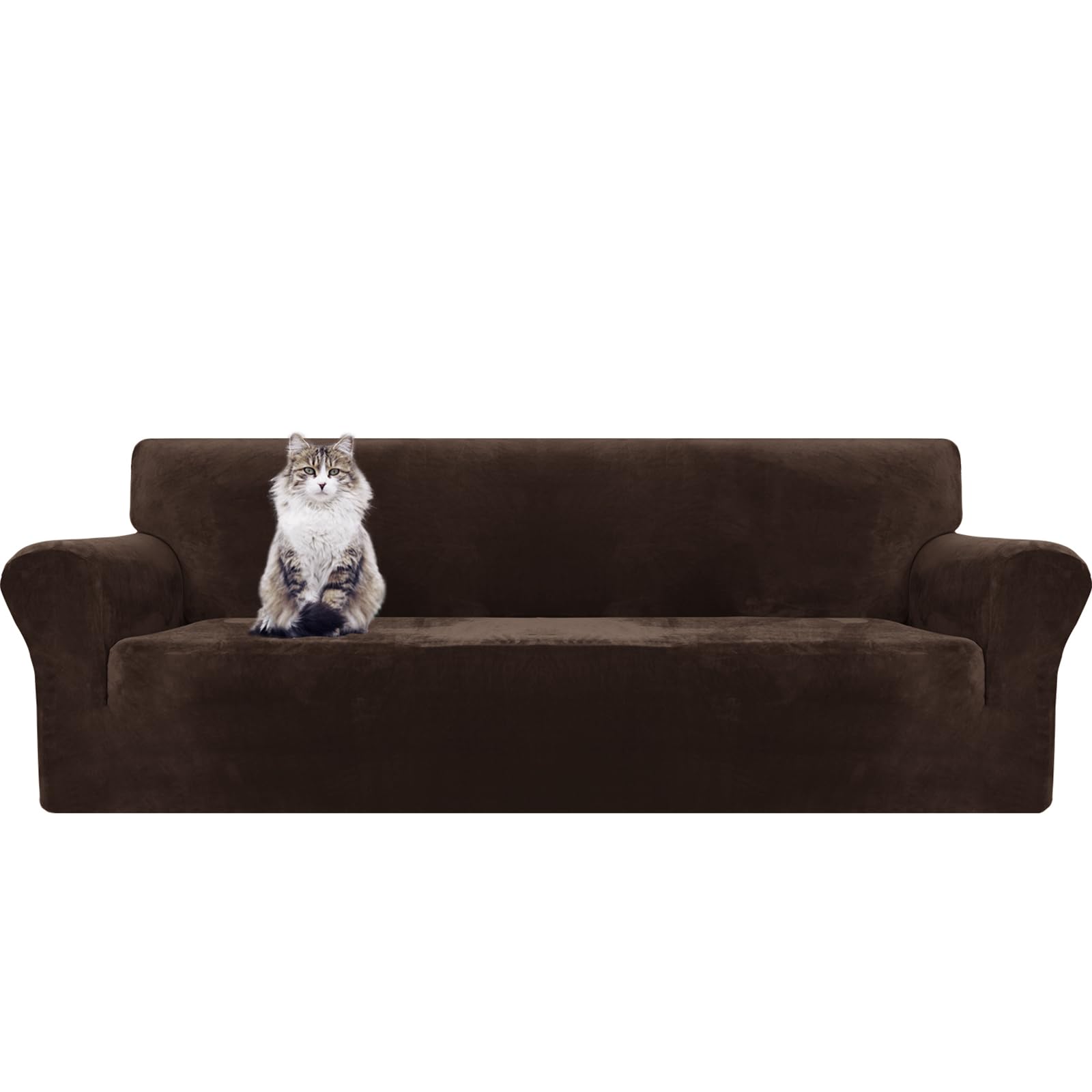 Housse de canapé extensible en velours noble pour grand salon