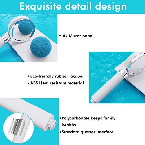 Filtered Shower Head With Handheld, High Pressure Shower Heads With 58” Stainless Steel Hose And Stainless Steel Holder, Remove Chlorine And Harmful Substance #TOP2