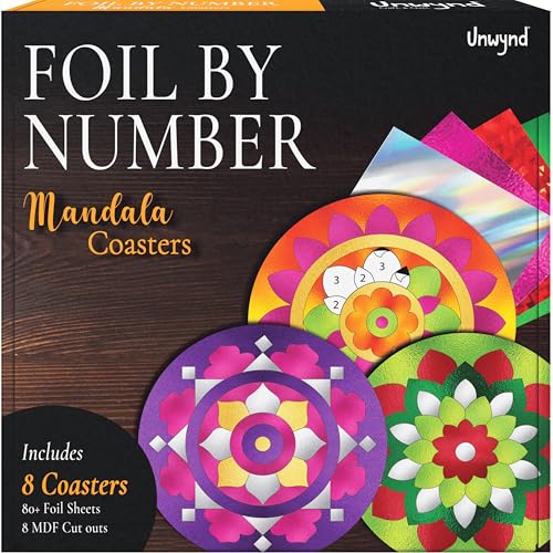 Unwynd Foil/Paint by Number Mandala Art & Craft Kit Fun Adults Women Teens