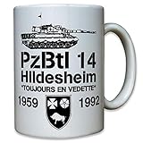 Design/Druck aus Deutschland PzBtl 14 Panzerbataillon Bataillon Hildesheim Tojours en vedette Tasse #12177