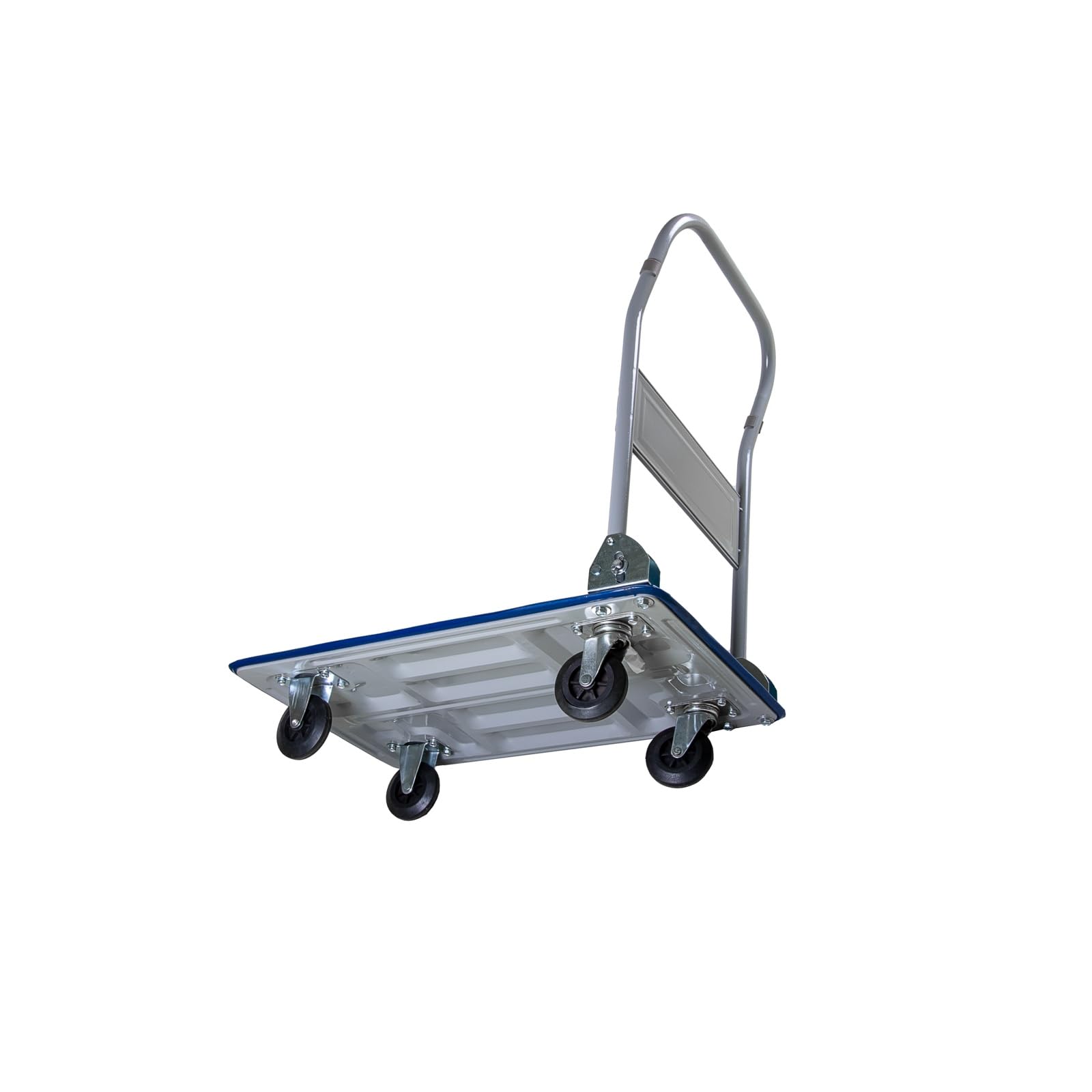 Plattformwagen klappbar mit 150 kg Tragkraft | Transportwagen Plattenwagen | Gummibereifung Anti-Rutschbeschichtung Lenkrollen gummierte Kanten | Transporthilfe für Umzug