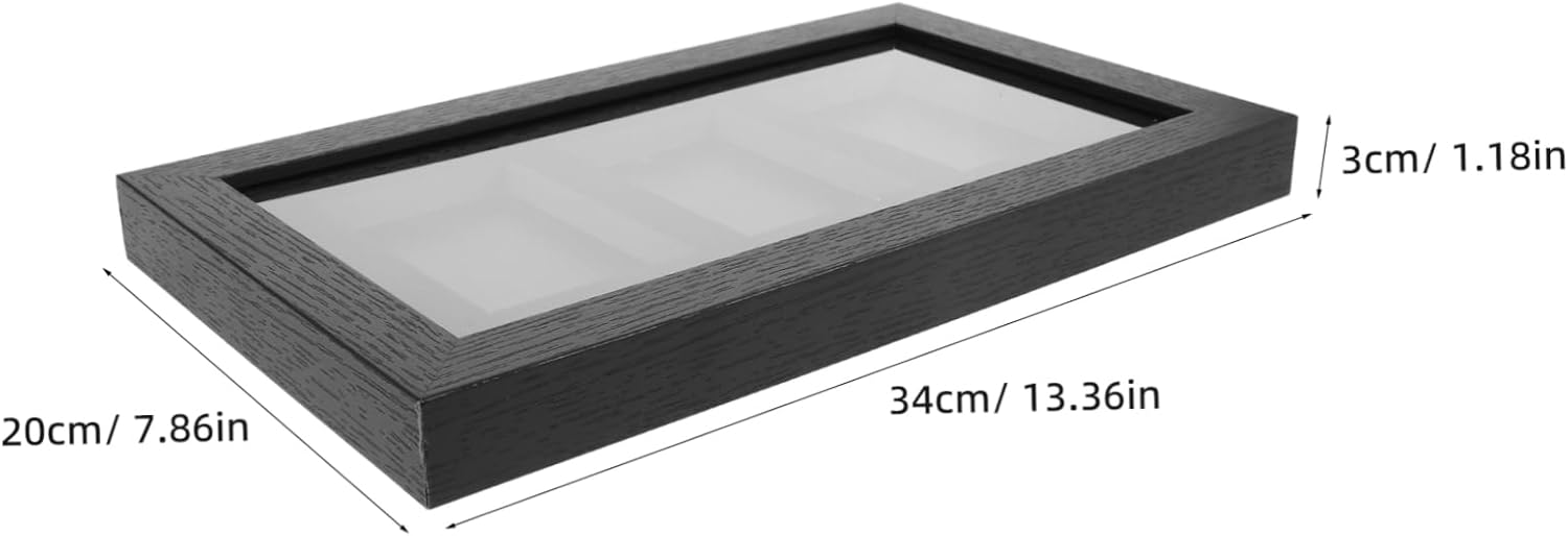 Wall Mount Trading Card Display Case Sports Memorabilia Frame UV Protection for Baseball Cards for Home and Office Decor