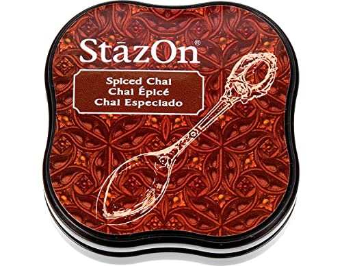 Tsukineko Stazon Spiced Chai Midi Pad, Marrón, 0.9x2.25x2.25 Inches