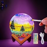 ACED Basteln MondLampe Malset, 2025 Aktualisiert USB wiederaufladbar, DIY Mond Lampe Malset Kreativ Set für Kinder,Bastelset Kinder ab 6 7 8 9 10 11 12 13-15 Jahre, Geschenke für Mädchen Junge