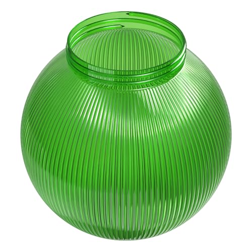 Image of KASTLITE Green Ribbed 6 inch Acrylic Festival Globe, 3.25 inch Threaded Neck