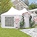 Outsunny 22 x 16 ft Party Tent With Sidewalls, Heavy Duty Event Gazebo With 2 Doors and 6 Windows for Weddings and Outdoor Parties, White
