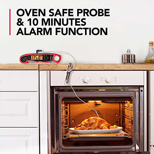 Meat Thermometer, Instant Read Food Thermometer For Cooking, Digital Food Thermometer With Lcd Backlight For Candy Fry Grill Bbq Liquids, Kitchen Oven Safe Dual Probe 2 In 1 Thermometer… #TOP1