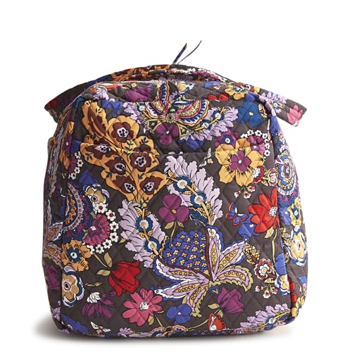 Image of Vera Bradley Women's Large Original Duffel Bag-Premium Cotton Travel, Iconic Paisley Green Jacket, One Size