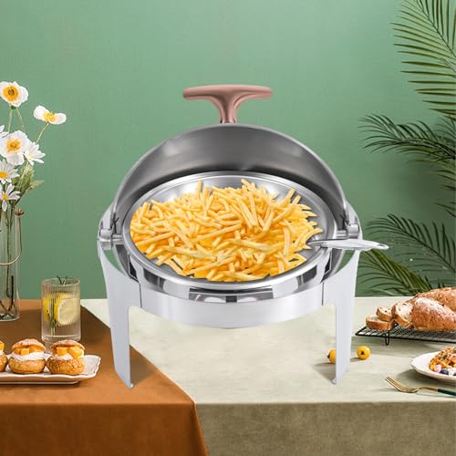 1,58-Gallonen-Hot-Pot-Set aus Edelstahl, Buffetwärmer, Chafing Dish, 180°-Klappdeckel, Alkoholkocher, geeignet für Familienfeiern und Bankette – Bild 8