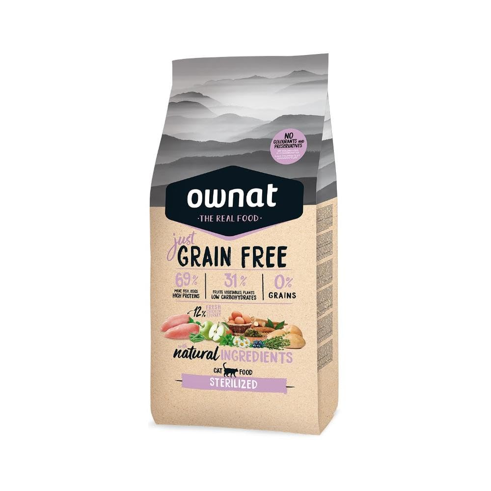 Optima Ownat Just Grain Free sterilized pienso para Gatos esterilizados Pollo