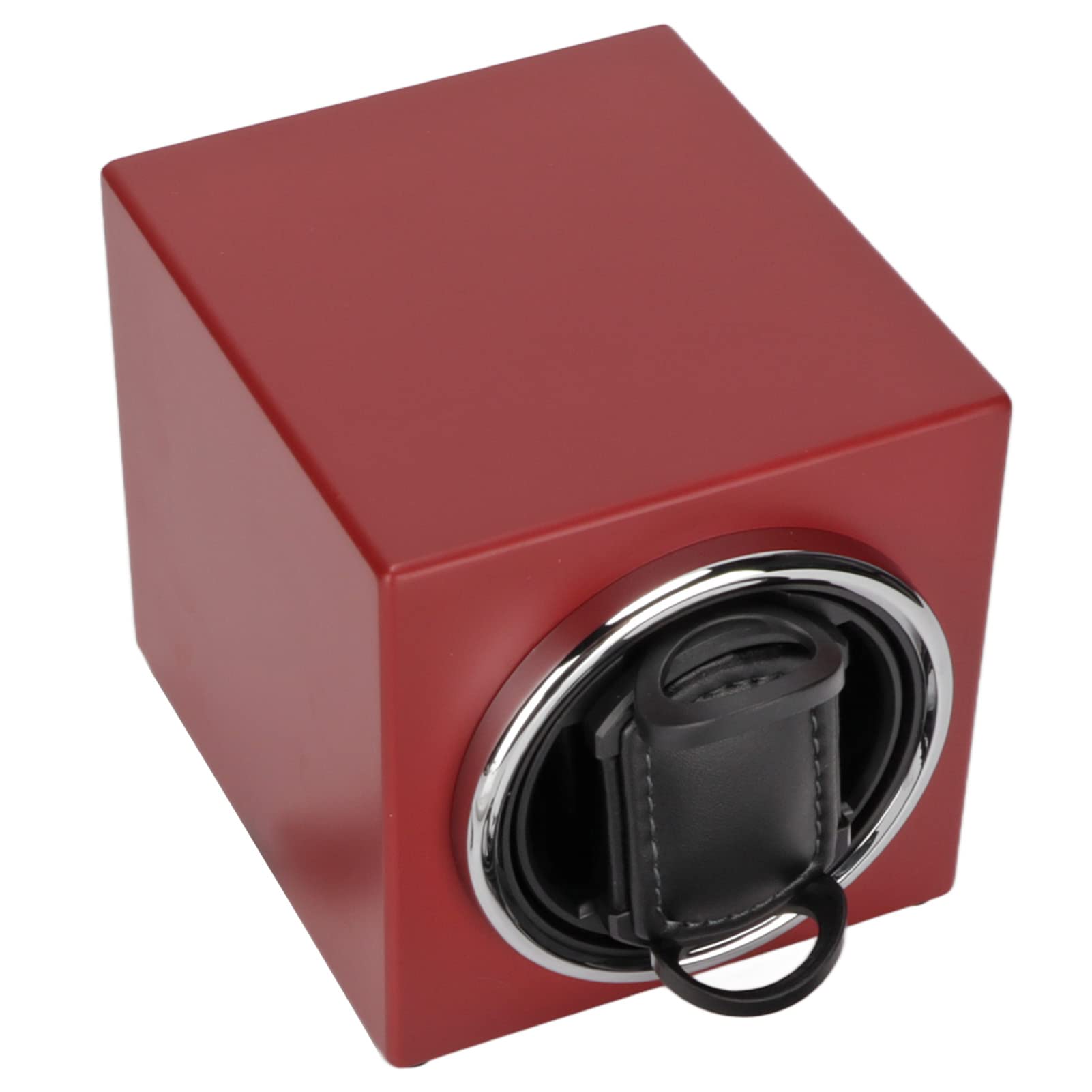 Automatischer Uhrenbeweger, extrem leiser mechanischer Uhrenbeweger, rot matt lackierte Vitrine mit japanischem leisem Motor, 12,5 x 11 x 11 cm, kompakte Größe für automatische