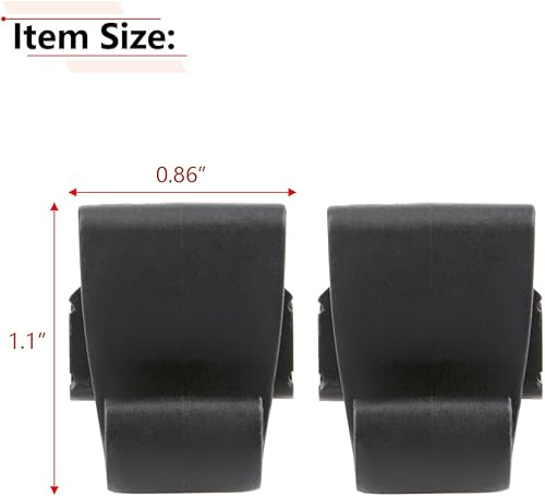 Miniatura 3 de RLB-HILON 2 ganchos para sombra de ventana compatibles con Chrysler Pacifica Voyager 2017 2018 2019 2020 2021 2022 año, para 5XR76DX9AA, clips de