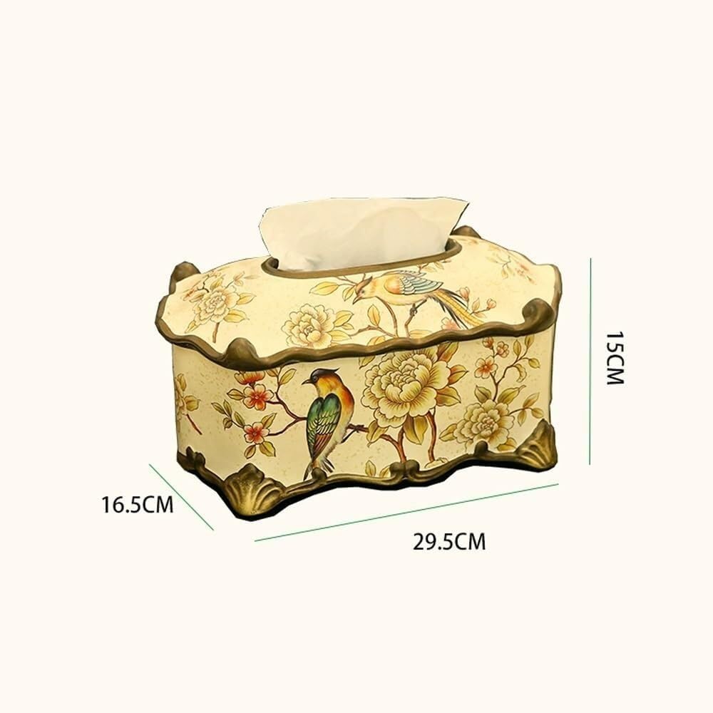 Retro ceramiczne pudełko na chusteczki, dozownik chusteczek, etui na ręczniki, dekoracja blatu, 2