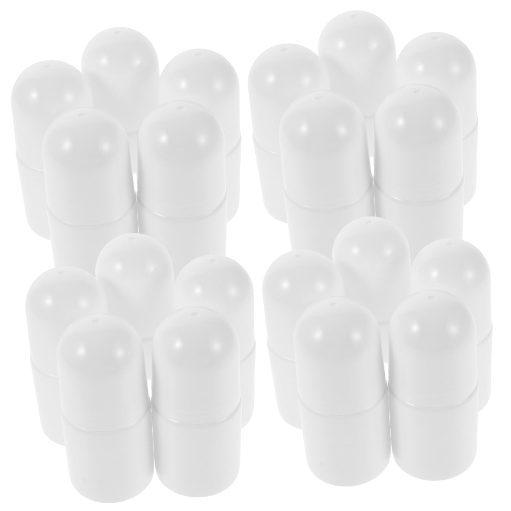 30 Stück Rollon Flaschen 50ml Kunststoff Weiß für Kosmetik | Auslaufsichere Verschlusskappe, Reisegröße für Aromatherapie, zum Abfüllen von Deodorants und Gelen