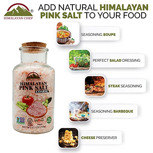 Himalayan Chef Pink Himalayan Salt Coarse Grain for Refill Grinders - 1 Pound