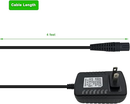 Miniatura 3 de Reemplazo del cargador para la afeitadora Braun Series 9 7 5 3 1, cable de carga de la fuente de alimentación 4 pies - PDEEY