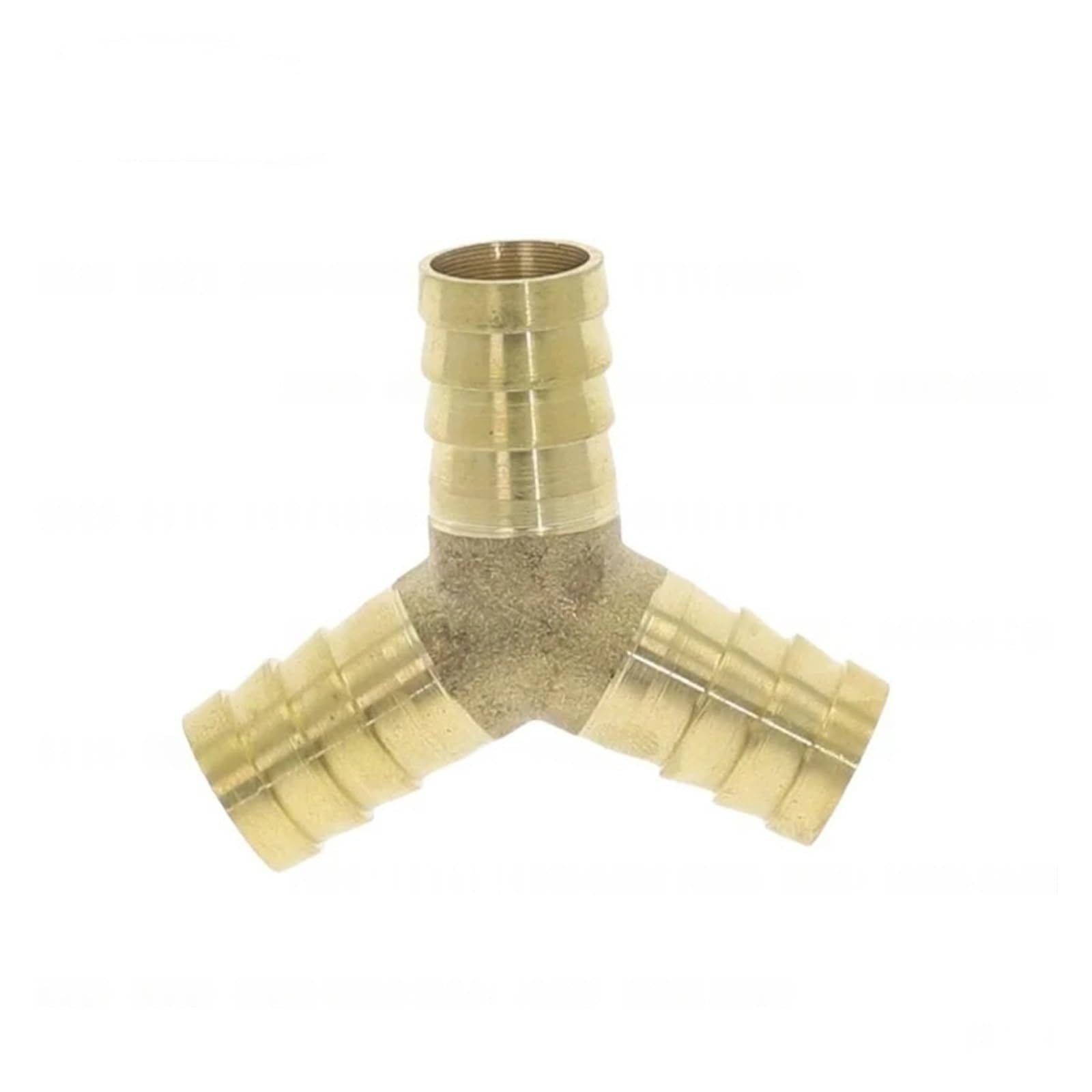 Evite fugas con el empalmador de púas de latón en Y de 19-16-16mm para manguera de 3 vías