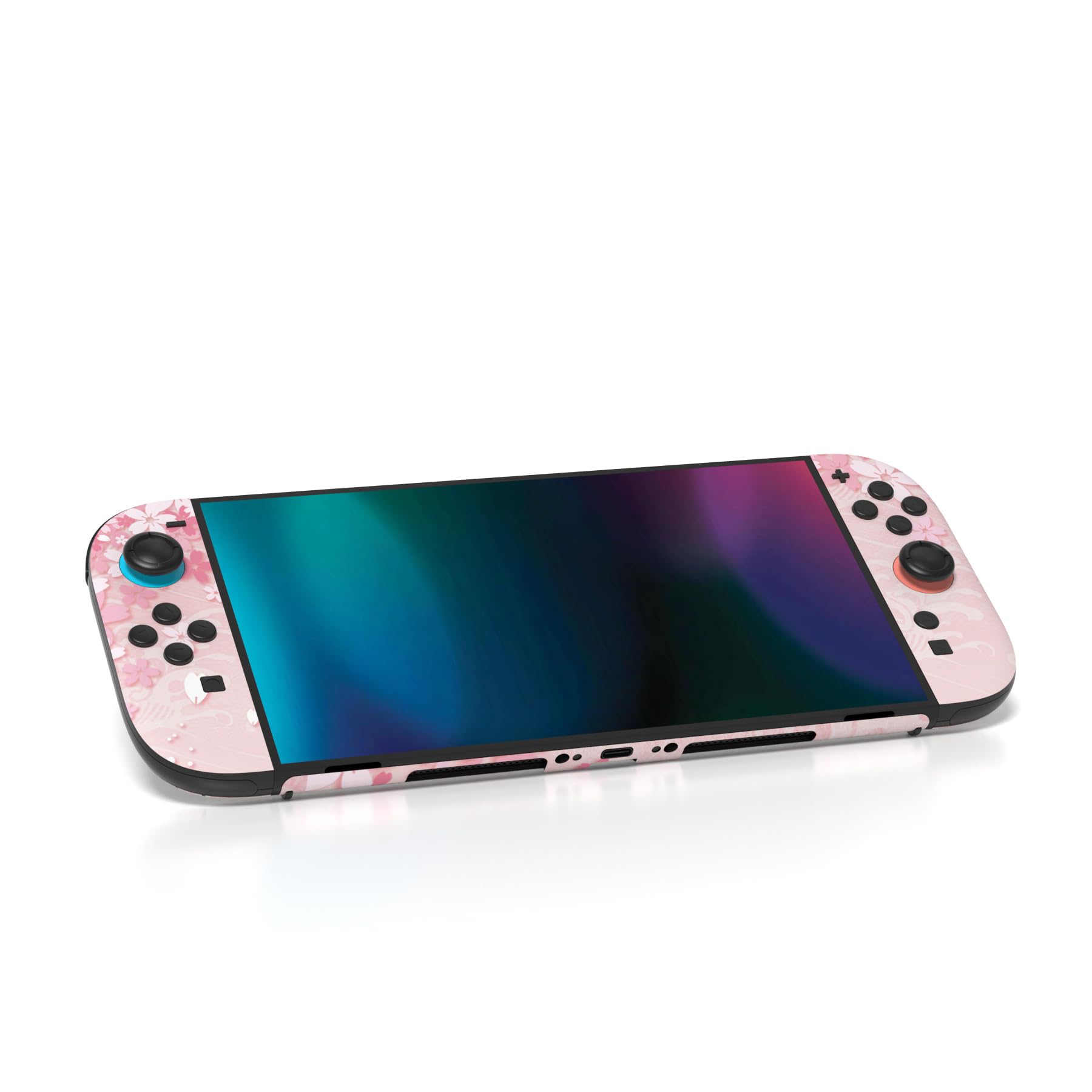 PlayVital for Nintendo Switch 2 Skin Full Set (2-Pack) - Protective Vinyl Decal Stickers for Switch 2 Console, Controllers, Handle Grips & Dock | No Residue, Anti-Scratch - Cherry Blossoms Petals - 3