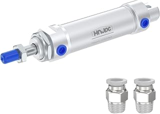 HNJPC MAL16x25 Mini Pneumatic Cylinder: 5/8" (16mm) Bore, 1" (25mm) Stroke Double Acting Compact Aluminum Air Cylinder