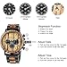BOBO BIRD Wooden Mens Watches Large Size Stylish Wood & Stainless Steel Combined Chronograph Military Quartz Watch (Balck Wood Band)