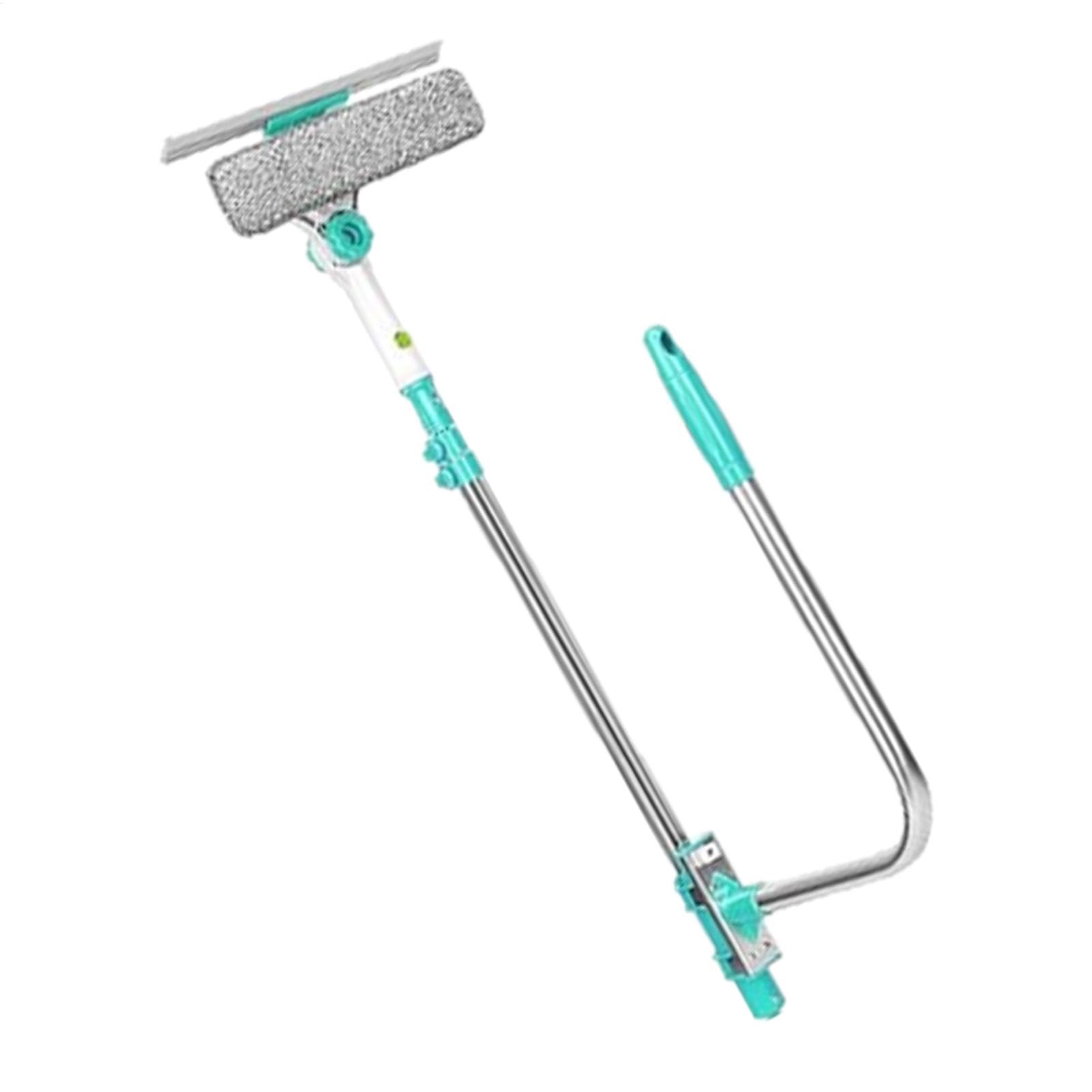 Squeregee - Strumento per la pulizia delle finestre retrattile in microfibra, design in tessuto in microfibra, strumento per la pulizia delle finestre multiuso con manico a U