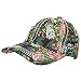 Funky Junque's Vintage Floral Tapestry Stitch Baseball Hat with Leather Closure