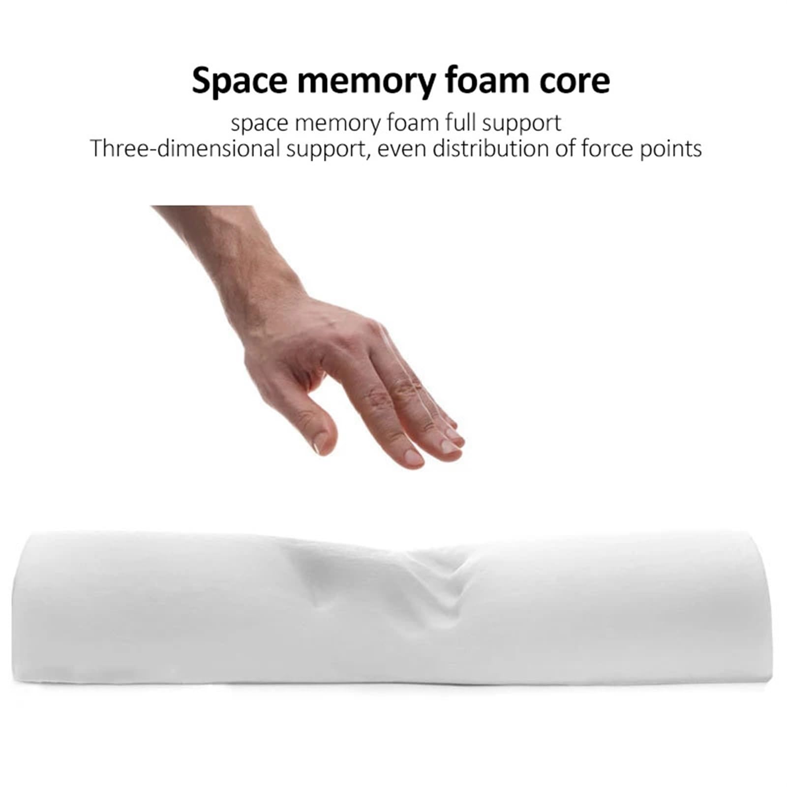 Almohada De Espuma Con Memoria Almohada de espuma viscoelástica for aliviar el dolor de espalda, almohada de espuma viscoelástica, almohada de rodilla con refuerzo de media luna for dormir de lado, es