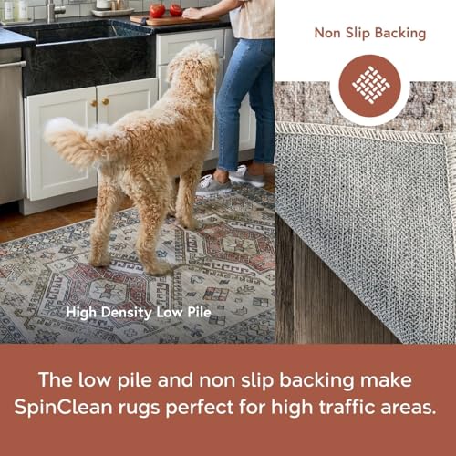 Tapete decorativo nuLOOM SpinClean Beige 2' x 3' miniatura 4