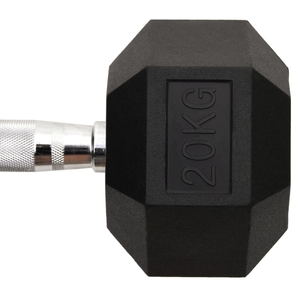Mancuernas STK totales de hierro fundido con revestimiento de goma, diseño hexagonal antideslizante, mango moleteado para entrenamiento de fuerza, desarrollo muscular, entrenamiento en casa