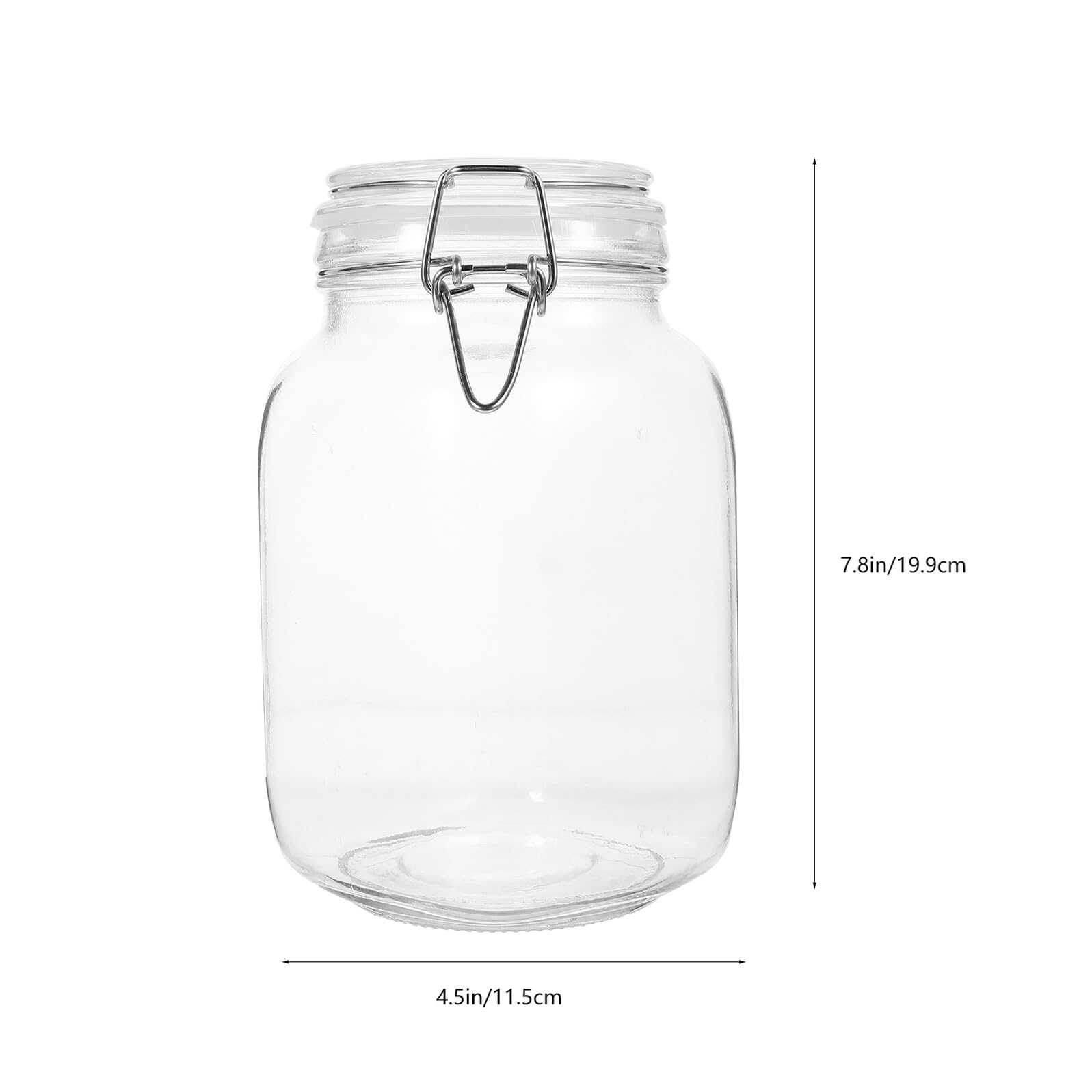 Lot de 3 Bocaux Hermétiques en Verre 1500ml avec Couvercle à Verrouillage pour Rangement la Cuisine et Conservation Alimentaire