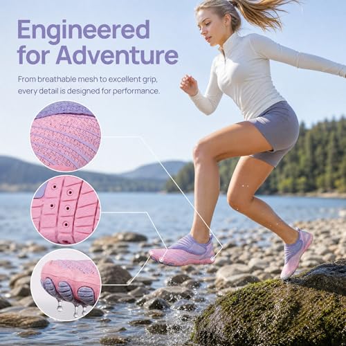 Image of Hike Barefoot Shoes Womens Men,Unisex Barefoot Water Shoes Breathable, Anti-Slip Hiking Footwear for Athletic Wide Toe Shoe Footwear for Hiking, Walking, Running, Yoga, and Water Sports