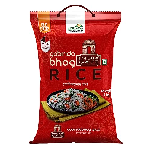 Image of India Gate Raw and Aged gobindobhog Rice 5kg (Pack of 3)